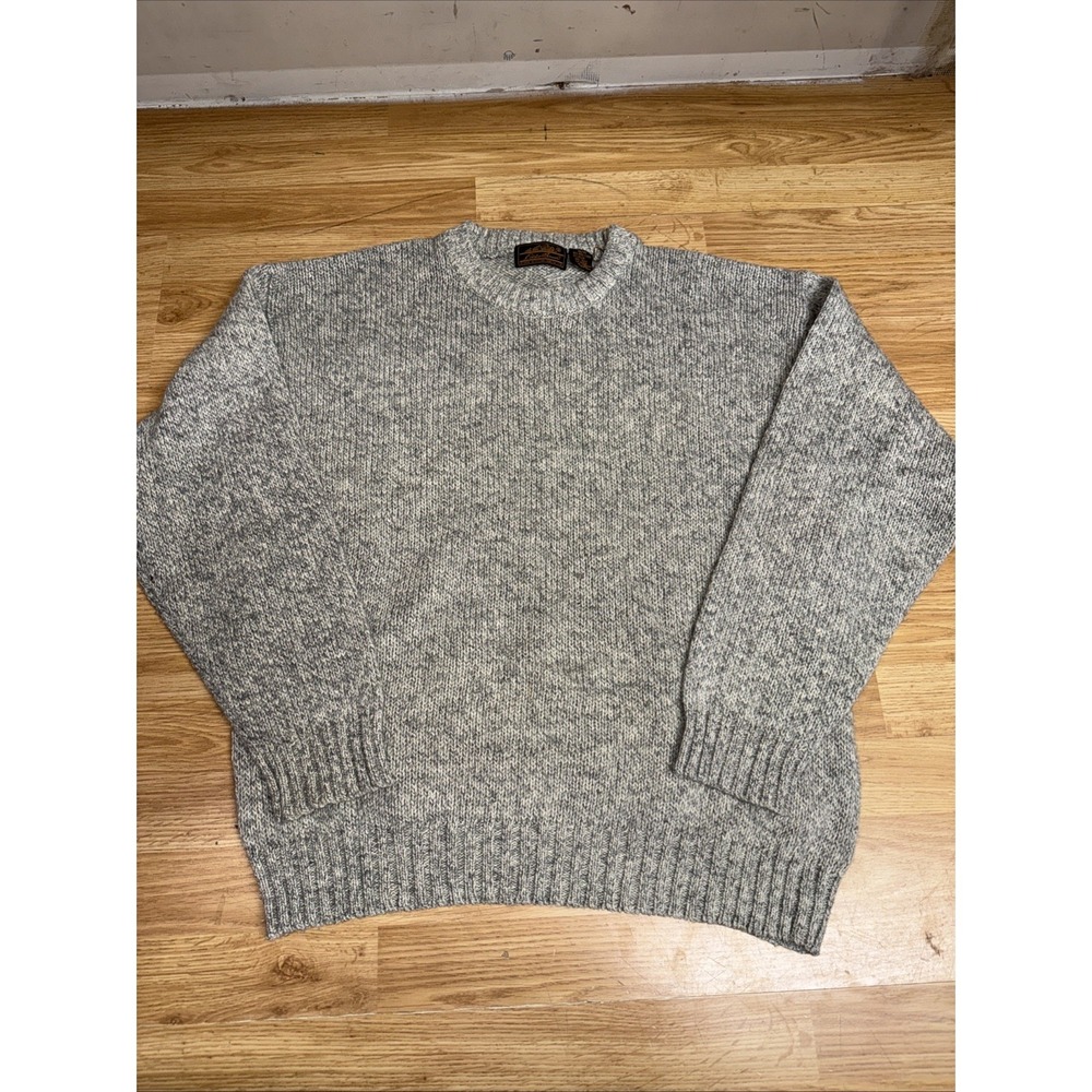 Eddie Bauer Grey wool/nylon  maritime style‎ Pullover sweater Men's Medium